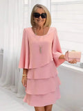 Elegant Comfort Ruffle Dress | Women's A-Line Dress