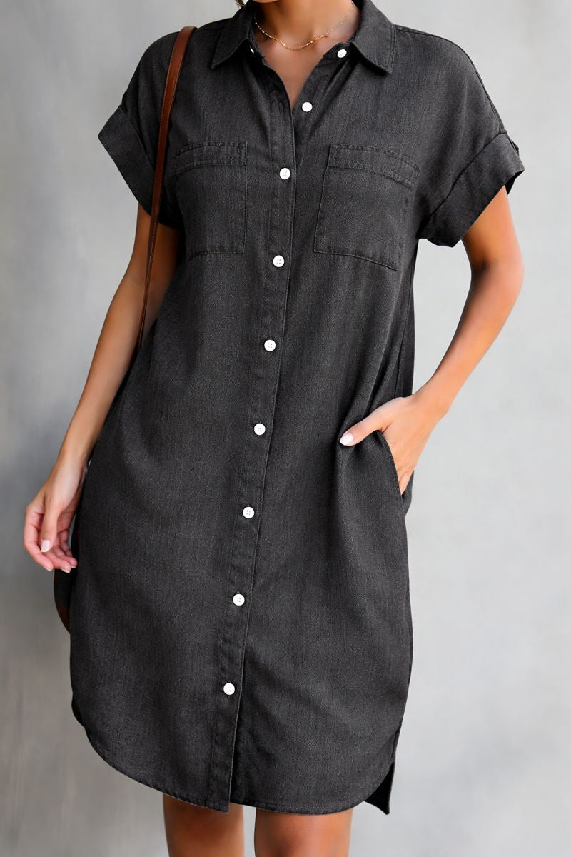 Elenore Tailored Denim Dress  | Women's Denim Dress