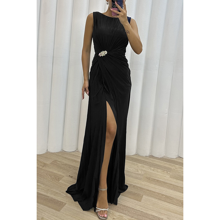 Lyza Pleated Maxi Evening Dress | Women's Formal Dress