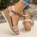 Ysella Woven Wedge Sandal | Women's Bohemian Style Footwear